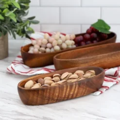 MegaChef 3 Piece Acacia Wood Oval Serving Bowls In Assorted Sizes -Target KitchenAid GUEST f6ae54dd ae3e 427a bebd 79509a5be418