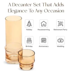 Elle Decor Bedside Water Carafe With Tumbler 33-Ounce Pitcher And Matching Drinking Glass, Stackable Cup As A Lid For Carafe -Target KitchenAid GUEST f6ef99f1 8017 423a 8e21 1c0808b611b0