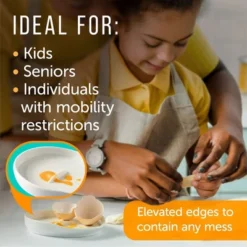 Maplefield [2 Pack] Dual Purpose Egg Cracker Tool & Spoon Rest For Kitchen Counter - Egg Breaker Tool - Ceramic Spoon Holder -Target KitchenAid GUEST f6faf58d c9f8 4756 82d6 3684e92ecba0