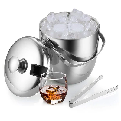 Fortune Candy Party Cooler 2.8L Double-Wall Vacuum Insulated Ice Bucket With Lid, Keep Ice Frozen Longer 3 Fortune Candy Party Cooler 2.8L Double-Wall Vacuum Insulated Ice Bucket With Lid, Keep Ice Frozen Longer