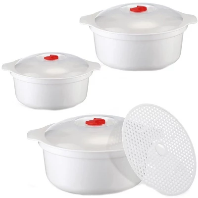 Itopfox 3-Piece Microwave Bowls With Lids And Steam Rack, Assorted Sizes For Soup, Noodles, Leftovers, Dishwasher Safe, Dorm & Kitchen Essentials 8 Itopfox 3-Piece Microwave Bowls With Lids And Steam Rack, Assorted Sizes For Soup, Noodles, Leftovers, Dishwasher Safe, Dorm & Kitchen Essentials - Image 6