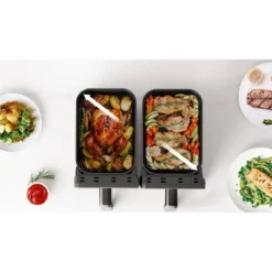 Midea 8.4qt Two-Zone Air Fryer: Dual Baskets, Digital Control, Nonstick, Cool Touch, 1650W, Black -Target KitchenAid GUEST f75a6175 a45a 46a4 b8c0 60fdffa2b0a5