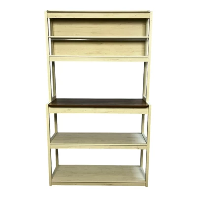 INFURNIC Kitchen Racks Modern 5 Tier Bakers Rack With Adjustable Shelves And Stylish Storage For Kitchen, Brown White, 39.37"*15.75"*66.93" 7 INFURNIC Kitchen Racks Modern 5 Tier Bakers Rack With Adjustable Shelves And Stylish Storage For Kitchen, Brown White, 39.37"*15.75"*66.93" - Image 5