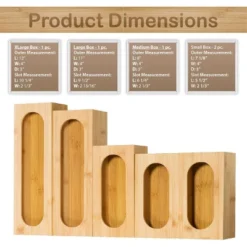 Bartnelli 5pc Bamboo Kitchen Drawer Organizer – Labeled For Gallon, Quart, Sandwich, Snack Bags -Target KitchenAid GUEST f7901b86 77ef 4738 ad2e fc39118ece6b