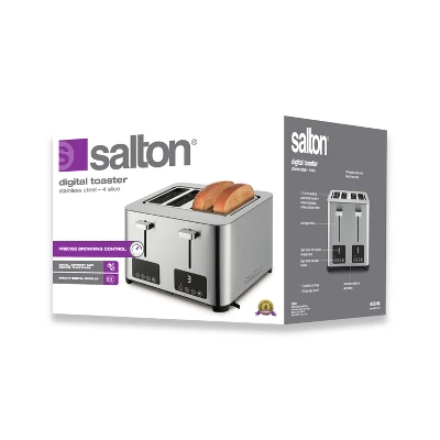 Salton 4 Slice Extra Wide Slot Bread Toaster With 3 Functions Digital Display, 6 Browning Settings And Removable Crumb Tray (ET2084) 5 Salton 4 Slice Extra Wide Slot Bread Toaster With 3 Functions Digital Display, 6 Browning Settings And Removable Crumb Tray (ET2084) - Image 3