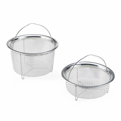 Instant Pot Official Mesh Steamer Basket Set, Stainless Steel, Dual-Purpose Steamer & Strainer, Easy-Lift Handle, Dishwasher Safe, Rust-Resistant 6 Instant Pot Official Mesh Steamer Basket Set, Stainless Steel, Dual-Purpose Steamer & Strainer, Easy-Lift Handle, Dishwasher Safe, Rust-Resistant - Image 4