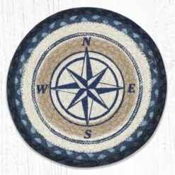 Earth Rugs Compass Rose Decorative Printed Round Trivet 10" Rustic Coastal Accent -Target KitchenAid GUEST f86bf658 ed18 442c 8eae a093bb01d5a3