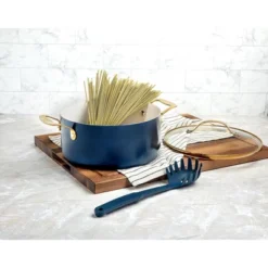 Gotham Steel Navy 15-Piece Ultra Nonstick Ceramic Cookware Set With Utensils -Target KitchenAid GUEST f880b5e5 7f9e 4408 bda7 29abbefe3baf