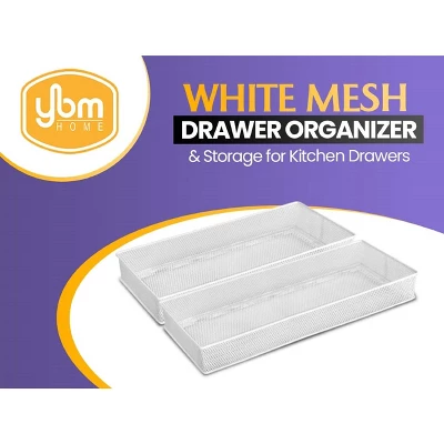 YBM Home Silver Mesh Drawer And Desk Organizer Tray, Pack Of 12 3 YBM Home Silver Mesh Drawer And Desk Organizer Tray, Pack Of 12