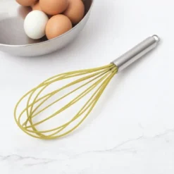 Unique Bargains 12" 6-Wire Whisk Hand Wash Stainless Steel Silicone Silver Tone Yellow -Target KitchenAid GUEST f9684813 ebc1 43fc a50f 771e0d2cc4ab
