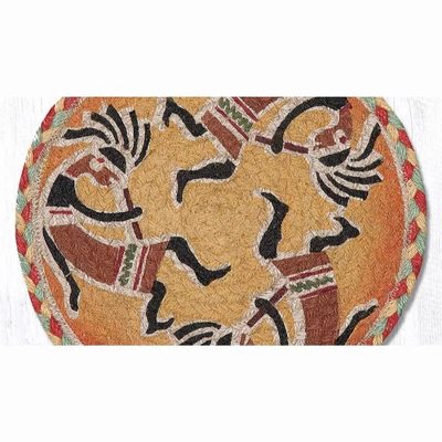 Earth Rugs Southwestern Kokopelli Printed Round Trivet 10" Table Protector 3 Earth Rugs Southwestern Kokopelli Printed Round Trivet 10" Table Protector