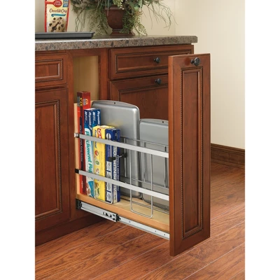 Rev-A-Shelf 447-BCBBSC-5C 5 Inch Wood Bakeware Pull Out Kitchen Storage Organizer With 100 Pound Ball-Bearing Soft Close Slides 6 Rev-A-Shelf 447-BCBBSC-5C 5 Inch Wood Bakeware Pull Out Kitchen Storage Organizer With 100 Pound Ball-Bearing Soft Close Slides - Image 4