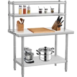 Stainless Steel Table With Overshelves, 48" X 24" Commercial Work Table With Shelf, Metal Kitchen Prep Table & Shelving Combo -Target KitchenAid GUEST fb24dc0a 81d3 48ef b9c9 fdd90f1f4ee8