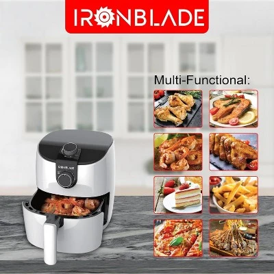 EMB IronBlade Series Multi-Functional Air Fryer, 1500W, 3.7 Quart Capacity, Adjustable Timer, Non-Slip Handle, 105°F To 400°F Temperature Range 7 EMB IronBlade Series Multi-Functional Air Fryer, 1500W, 3.7 Quart Capacity, Adjustable Timer, Non-Slip Handle, 105°F To 400°F Temperature Range - Image 5