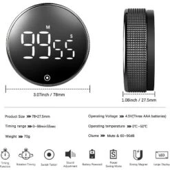 Link LED Modern Knob Rotation Kitchen Timer Large Display Timer Magnetic Back Great For Baking Classrooms Fitness Studying Easy For Kids & Seniors -Target KitchenAid GUEST fbcd94bc 50a0 49c3 b181 93db9e73e4bf