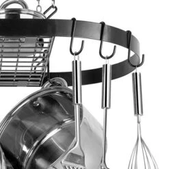 Range Kleen Black Enameled Steel Oval Hanging Pot Rack: Ceiling Kitchen Organizer, Pot Hanger, 1 Year Warranty 10 Range Kleen Black Enameled Steel Oval Hanging Pot Rack: Ceiling Kitchen Organizer, Pot Hanger, 1 Year Warranty -Target KitchenAid GUEST fbd3c750 3bfc 48ed 8f2f a823db686be4