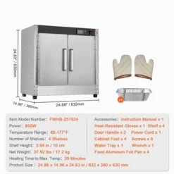 VEVOR Hot Box Food Warmer, 4-Tier Concession Warmer With Water Tray, 4 Pans, Double-door And Adjustable Shelves, Stainless Steel Food Warmer Cabinet 16 VEVOR Hot Box Food Warmer, 4-Tier Concession Warmer With Water Tray, 4 Pans, Double-door And Adjustable Shelves, Stainless Steel Food Warmer Cabinet -Target KitchenAid GUEST fbe46cd5 3db8 43ac a953 3f5924c2c6dc