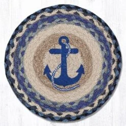 Earth Rugs Navy Anchor Decorative Printed Round Trivet 10" Rustic Coastal Accent -Target KitchenAid GUEST fbeb9369 ff2b 4a7b a653 32924ab295fa