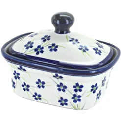Blue Rose Polish Pottery 1188 Zaklady Butter Tub -Target KitchenAid GUEST fc1a1fb1 5f6f 43f1 b245 74501b0f5b85