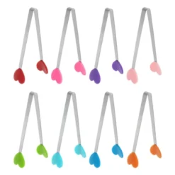 Unique Bargains Stainless Steel Silicone Tips Cooking Grilling Food Tongs 8 Pcs -Target KitchenAid GUEST fc3d8374 beb6 476a bc85 2bde7ad4e2ac