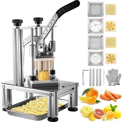 VEVOR Commercial French Fry Cutter With 4 Replacement Blades, 1/4″ & 3/8″ Blade Easy Dicer Chopper, 6-wedge Slicer & 6-wedge Apple Corer,Potato Cutter 10 VEVOR Commercial French Fry Cutter With 4 Replacement Blades, 1/4″ & 3/8″ Blade Easy Dicer Chopper, 6-wedge Slicer & 6-wedge Apple Corer,Potato Cutter - Image 8