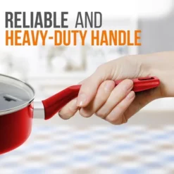 NutriChef Saucepan Pot With Lid - Non-stick High-Qualified Kitchen Cookware With See-Through Tempered Glass Lids, 3 QT -Target KitchenAid GUEST fd3ef0c7 603b 478f 9803 cbe769c523c3