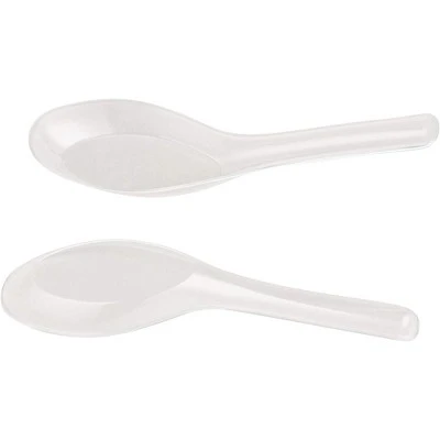 Juvale 200 Pack Disposable Soup Spoons, Plastic Utensils For Appetizer, Ramen, Pho, Clear (4.5 X 1.2 In) 5 Juvale 200 Pack Disposable Soup Spoons, Plastic Utensils For Appetizer, Ramen, Pho, Clear (4.5 X 1.2 In) - Image 3