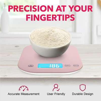 Smart Weigh Digital Food Scale - 11-pound Capacity - Pink 7 Smart Weigh Digital Food Scale - 11-pound Capacity - Pink - Image 5