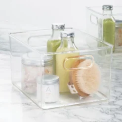 IDesign Small Stackable Bathroom Storage Bin - Set Of 4 - Clear - Made In USA -Target KitchenAid GUEST fe2e2d12 5908 48f3 a948 d7619502bcf5