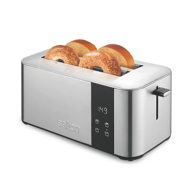 Salton Stainless Steel Countdown Long Slot Toaster 4 Slice With Extra Wide 1.5" Slots For Bagels, Waffles, Artisan Specialty Breads, 6 Shade Settings 10 Salton Stainless Steel Countdown Long Slot Toaster 4 Slice With Extra Wide 1.5" Slots For Bagels, Waffles, Artisan Specialty Breads, 6 Shade Settings - Image 8
