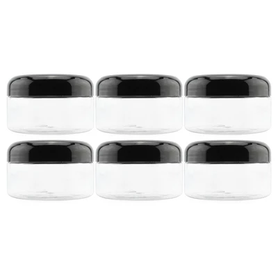 Cornucopia Brands Clear Plastic Jars W/ Black Plastic Lids 6pk; BPA Free For Bathroom, Kitchen, Crafts 10 Cornucopia Brands Clear Plastic Jars W/ Black Plastic Lids 6pk; BPA Free For Bathroom, Kitchen, Crafts - Image 8