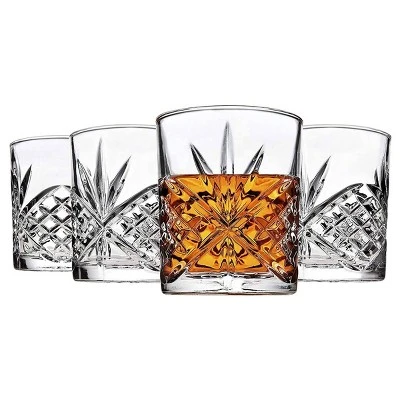 Godinger Silver 5pc Dublin Crystal Decanter Whiskey Set: Hand Wash, Dishwasher-Safe, Includes 4 Glasses, 30oz Decanter 4 Godinger Silver 5pc Dublin Crystal Decanter Whiskey Set: Hand Wash, Dishwasher-Safe, Includes 4 Glasses, 30oz Decanter - Image 2