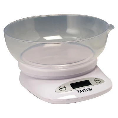 Taylor® Precision Products 4.4lb-Capacity Digital Kitchen Scale With Bowl In White 6 Taylor® Precision Products 4.4lb-Capacity Digital Kitchen Scale With Bowl In White - Image 4